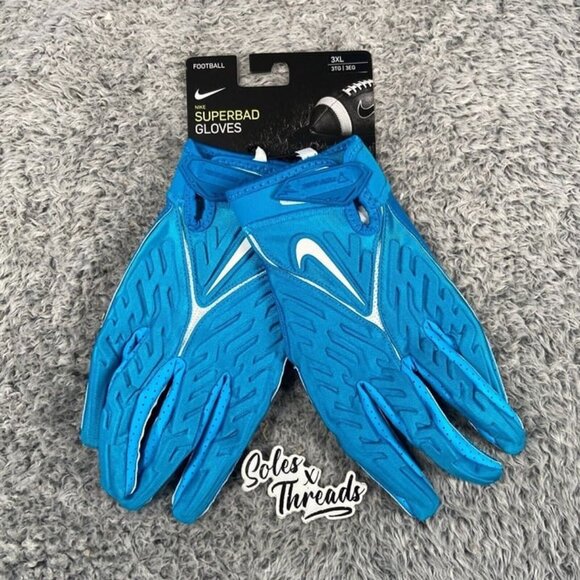 Nike Superbad Padded Football Gloves Men Light Blue Size 3XL Men's - Picture 1 of 6